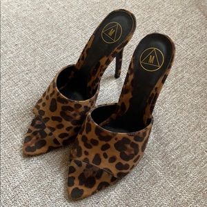 Misguided leopard print heels